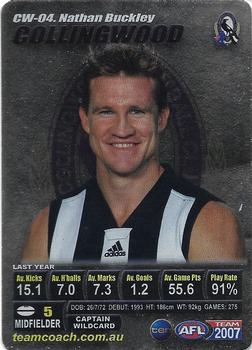 2007 Team Zone AFL Team - Captain Wildcards #CW-04 Nathan Buckley Front